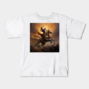 Trump as king on horse Kids T-Shirt